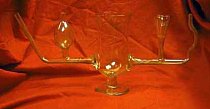 Antique Glass, Hydrostatic Communicating Vessel, Water Rises To The same Level