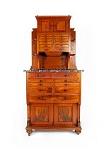 Period dental cabinet with marble top