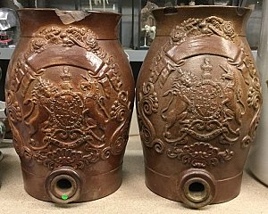 Pair of naval rum kegs